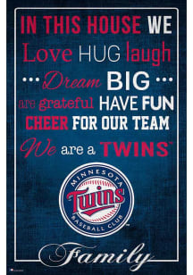 Minnesota Twins In This House 17x26 Sign