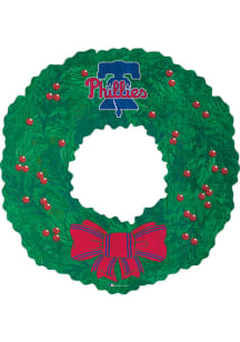 Philadelphia Phillies Team Wreath 16 Inch Sign