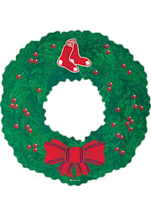 Boston Red Sox Team Wreath 16 Inch Sign - Red