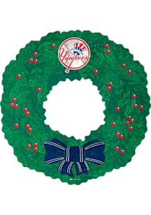 New York Yankees Team Wreath 16 Inch Sign - Blue