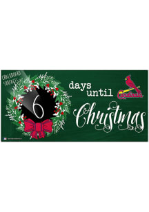 St Louis Cardinals Chalk Christmas Countdown Sign