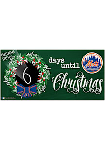 New York Mets Chalk Christmas Countdown Sign - Blue