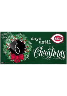 Cincinnati Reds Chalk Christmas Countdown Sign