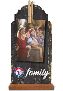 Texas Rangers Family Clothespin Sign