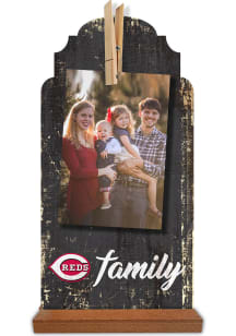Cincinnati Reds Family Clothespin Sign