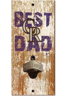 Colorado Rockies Best Dad Bottle Opener Sign