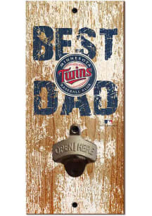 Minnesota Twins Best Dad Bottle Opener Sign
