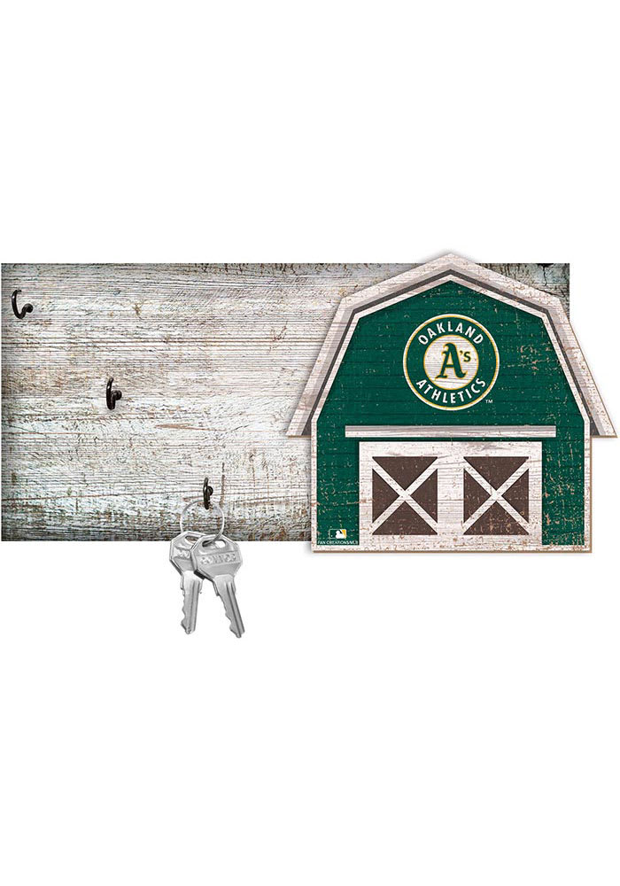 Oakland Athletics Team Barn Key Holder Sign GREEN - 32628253