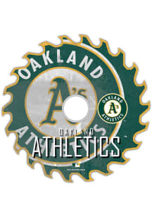 Oakland Athletics Rust Circular Saw Sign