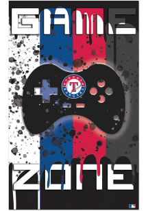 Texas Rangers Grunge Game Zone Sign