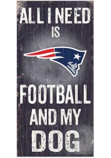 New England Patriots Football and My Dog Sign