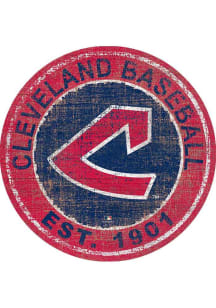Cleveland Guardians Round Heritage Logo Sign