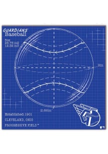 Cleveland Guardians Ball Blueprint Sign