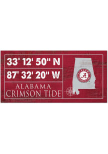Alabama Crimson Tide Horizontal Coordinate Sign