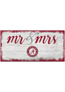 Alabama Crimson Tide Script Mr and Mrs Sign