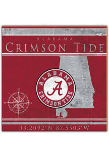 Alabama Crimson Tide Coordinates Sign