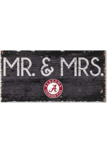 Alabama Crimson Tide Mr and Mrs Sign