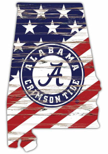 Alabama Crimson Tide 12 Inch USA State Cutout Sign