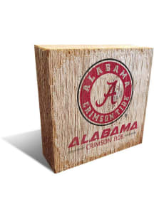 Alabama Crimson Tide Logo Block Sign