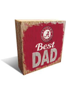 Alabama Crimson Tide Best Dad Block Sign