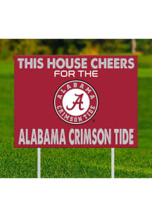 Alabama Crimson Tide This House Cheers For Yard Sign