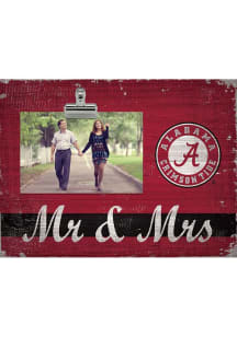 Alabama Crimson Tide Mr and Mrs Clip Picture Frame