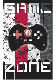 Alabama Crimson Tide Grunge Game Zone Sign