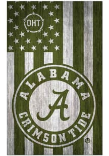 Alabama Crimson Tide 11x19 OHT Military Flag Sign
