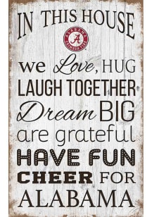 Alabama Crimson Tide In This House 11x19 Sign