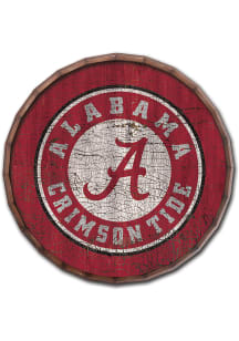 Alabama Crimson Tide Cracked Color 16 Inch Barrel Top Sign