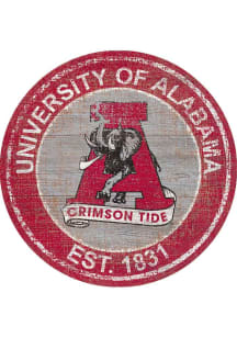 Alabama Crimson Tide Round Heritage Logo Sign