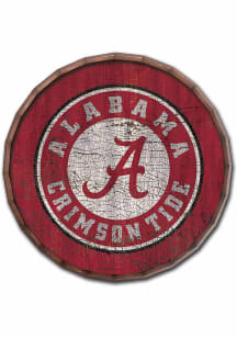Alabama Crimson Tide Cracked Color 24 Inch Barrel Top Sign