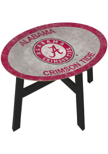 Alabama Crimson Tide Distressed Side Red End Table