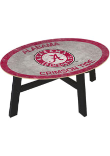 Alabama Crimson Tide Team Color Logo Red Coffee Table