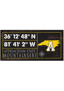 Appalachian State Mountaineers Horizontal Coordinate Sign