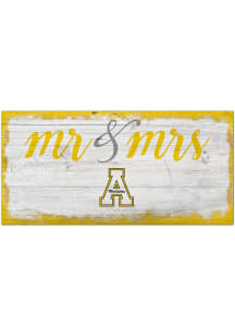 Appalachian State Mountaineers Script Mr and Mrs Sign