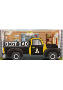 Appalachian State Mountaineers Best Dad Truck Sign