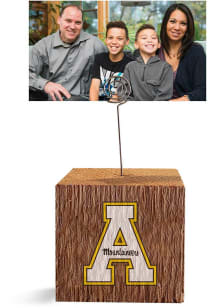 Appalachian State Mountaineers Block Spiral Photo Holder Black Desk Accessory