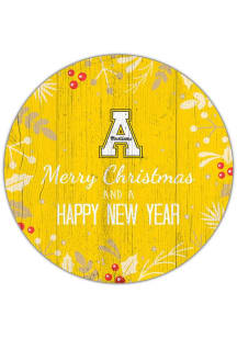 Appalachian State Mountaineers Merry Christmas and New Year Circle Sign