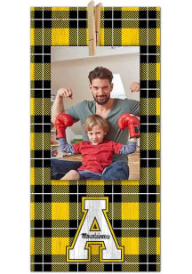 Appalachian State Mountaineers Plaid Clothespin Sign