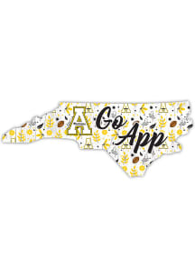 Appalachian State Mountaineers Floral State Sign