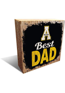 Appalachian State Mountaineers Best Dad Block Sign
