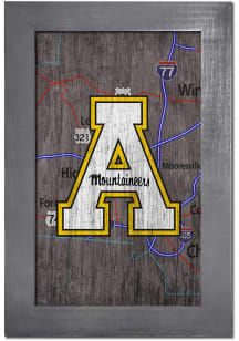 Appalachian State Mountaineers City Map Sign