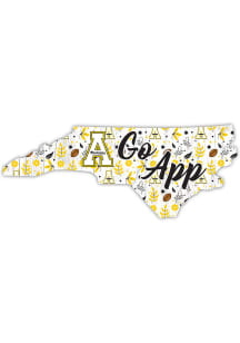 Appalachian State Mountaineers 24 Inch Floral State Wall Art