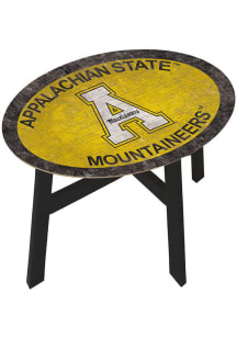 Appalachian State Mountaineers Distressed Side Black End Table