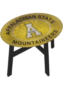 Appalachian State Mountaineers Logo Heritage Side Black End Table