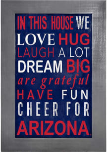 Arizona Wildcats In This House Picture Frame