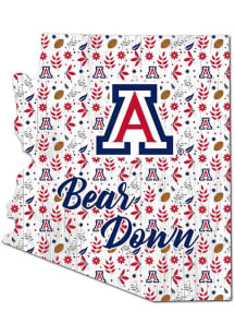 Arizona Wildcats 24 Inch Floral State Wall Art