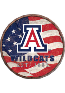 Arizona Wildcats Flag 16 Inch Barrel Top Sign