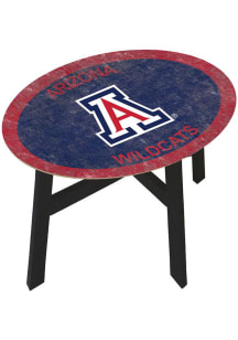 Arizona Wildcats Distressed Side Blue End Table